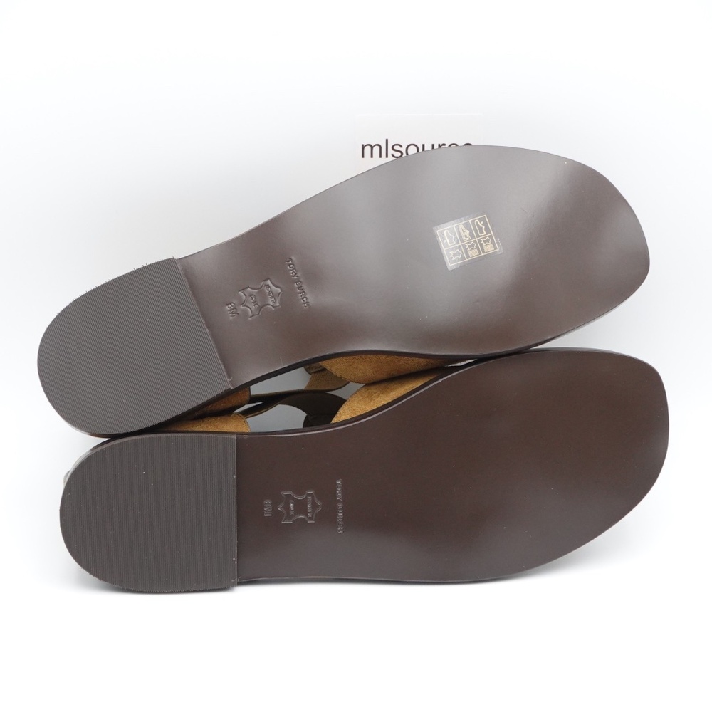 NEW Tory Burch Fisherman Suede Sandals Women's 166800-200 Deep Umber - Picture 13 of 16